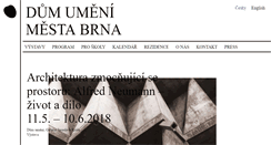 Desktop Screenshot of dum-umeni.cz